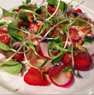Art of the Table Chef Dustin Ronspies Interview v.12 strawberry salad art of the table seattle 318x320 Art of the Table Chef Dustin Ronspies Interview v.12