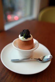 Thierry Rautureau Chef Interview v.13 egg caviar loulay andrea coan 213x320 Thierry Rautureau Chef Interview v.13