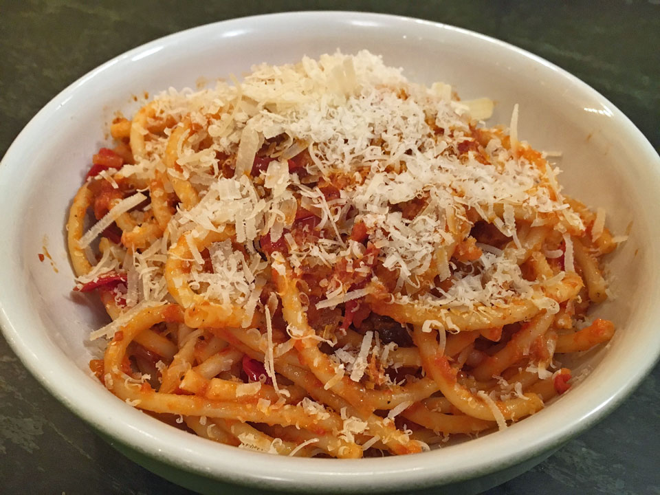 Bucatini all'Amatriciana Recipe The Hungry Dog Blog